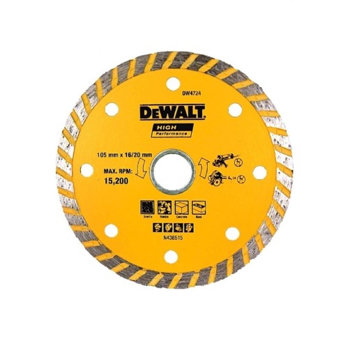 Lưỡi cắt kim cương (Cắt khô & ướt) 105mm DeWALT DW4724-B1