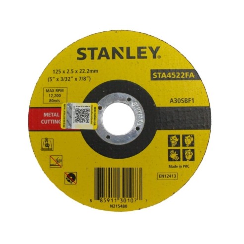 Đá cắt sắt và inox 125x2.5x22mm Stanley STA4522FA