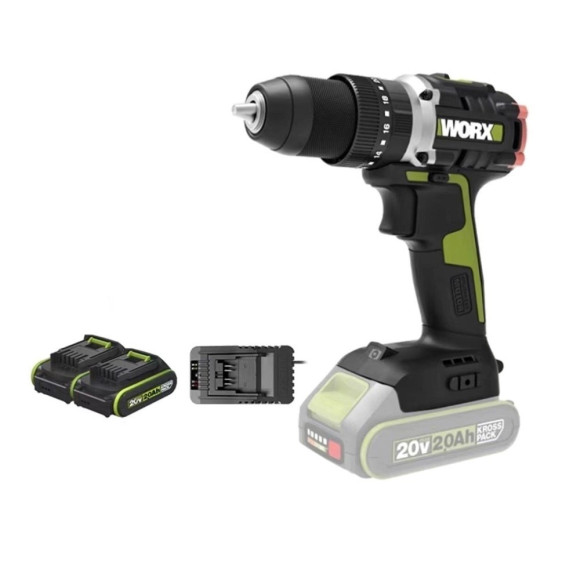 Thân máy khoan pin Worx Green WU369.9 Thân máy khoan pin Worx Green WU369.9