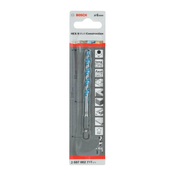 Mũi khoan đa năng chuôi lục giác 6mm Hex-9 Bosch 2607002777