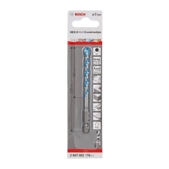 Mũi khoan đa năng chuôi lục giác 7mm Hex-9 Bosch 2607002778