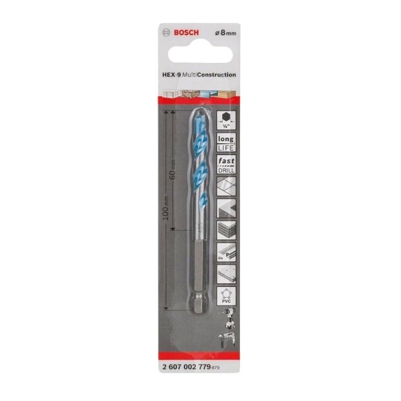 Mũi khoan đa năng chuôi lục giác 8mm Hex-9 Bosch 2607002779