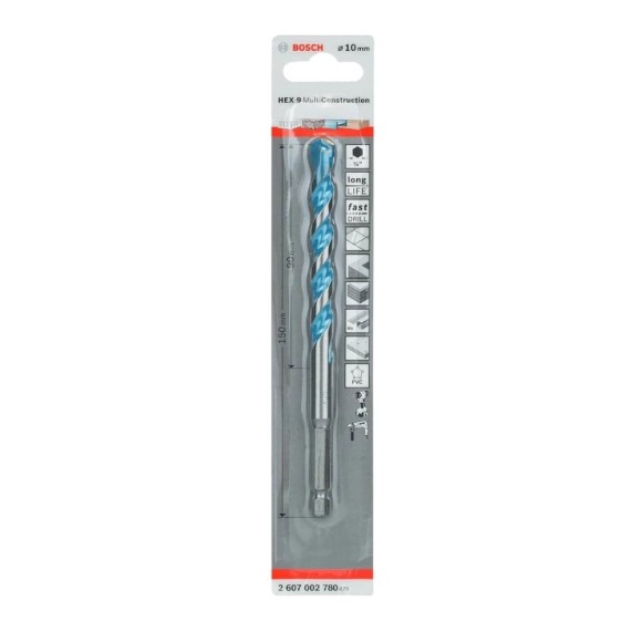 Mũi khoan đa năng chuôi lục giác 10mm Hex-9 Bosch 2607002780