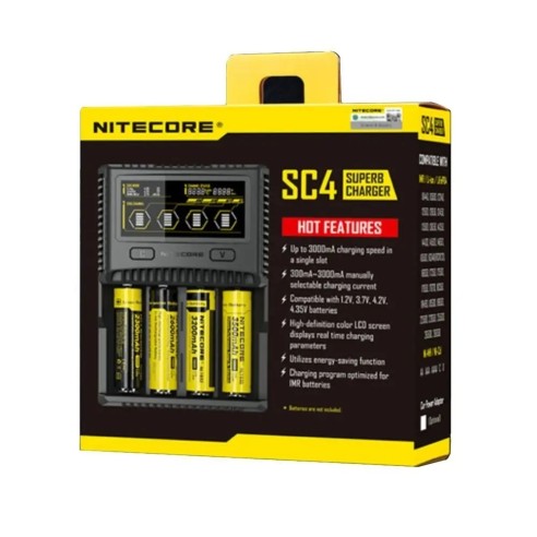 Bộ sạc đa năng Nitecore SC4 LCD đo nội trở pin