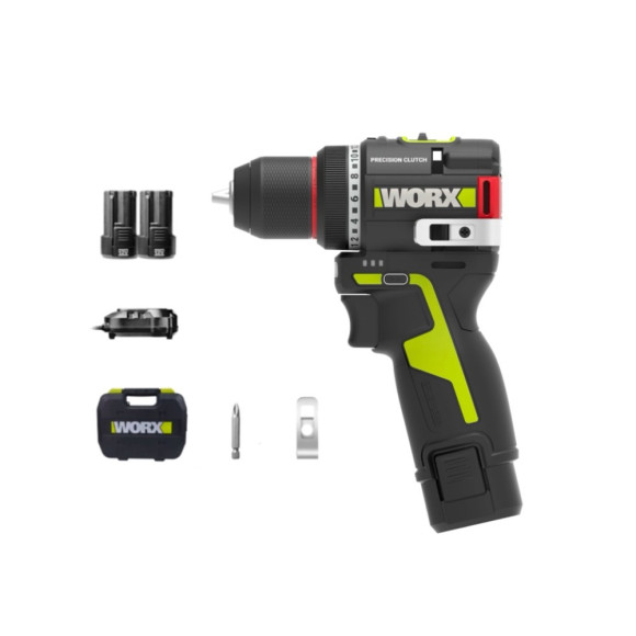 Bộ máy khoan pin Worx WU135 trang bị ly hợp cao cấp Smart Clutch