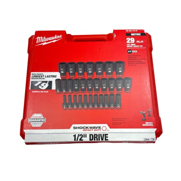 Bộ đầu tuýp khẩu dài 29 chi tiết 1/2 inch Milwaukee 49-66-7015