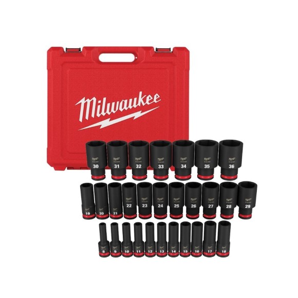 Bộ đầu tuýp khẩu dài 29 chi tiết 1/2 inch Milwaukee 49-66-7015