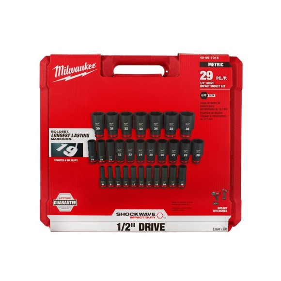 Bộ đầu tuýp khẩu dài 29 chi tiết 1/2 inch Milwaukee 49-66-7015