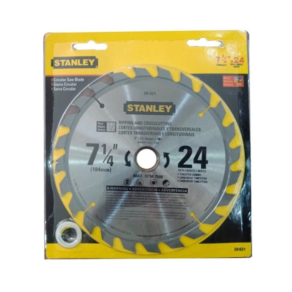 Lưỡi cưa gỗ 184mm X 24T Stanley 20-521-23
