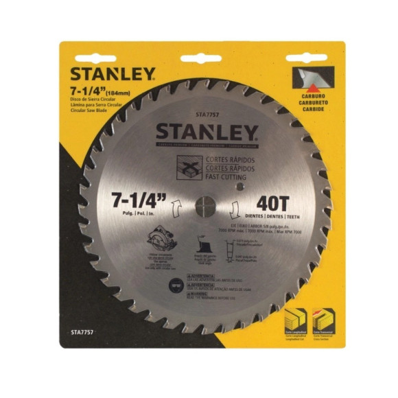 Lưỡi cưa gỗ 184mm X 40T Stanley STA7757-AE